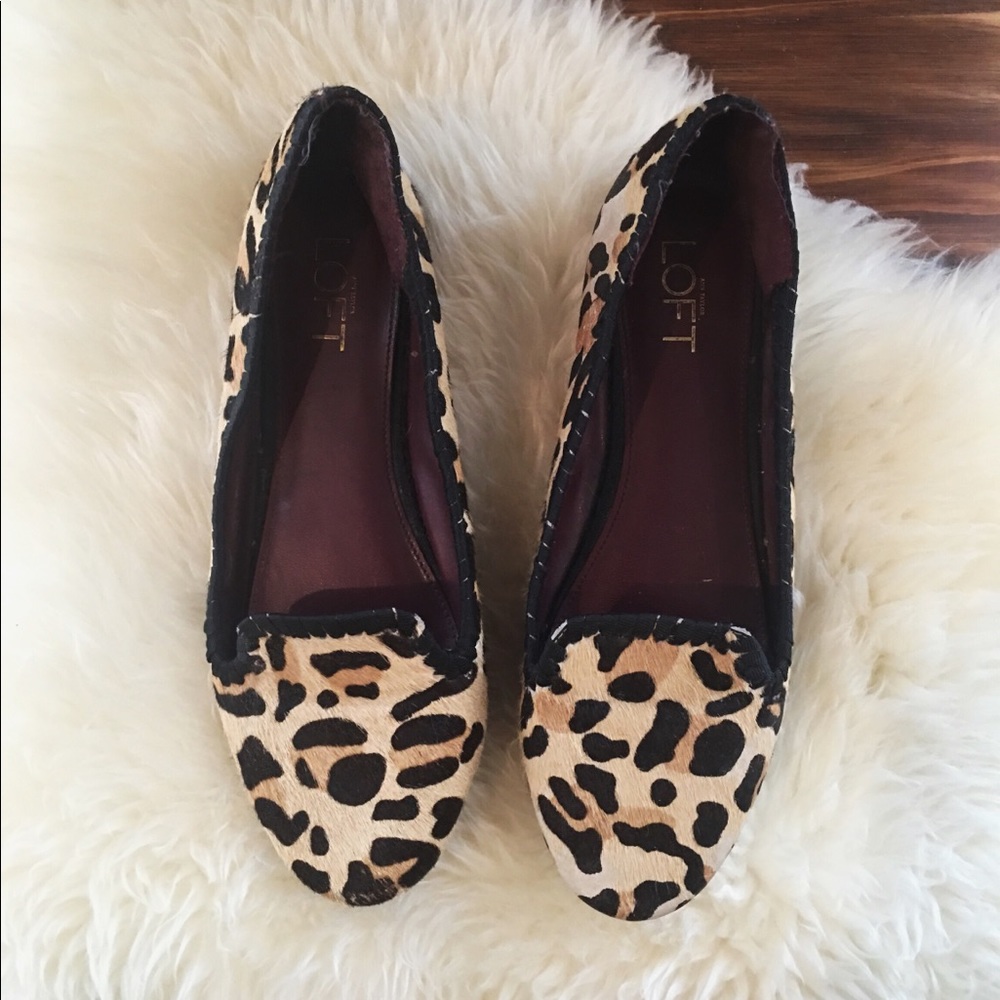 Loft Leopard Leopard Print Loafers Size 7.5